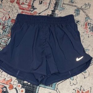 Nike Women's Grey Blue Athletic Shorts